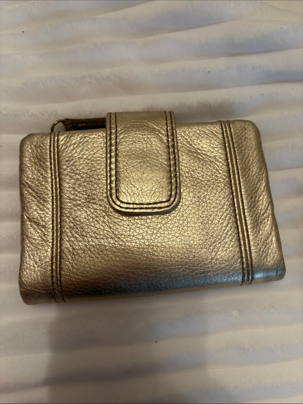 Fossil Metallic Gold Leather Wallet